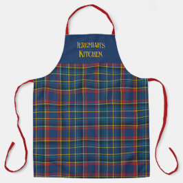 Scottish Tartan Plaid in cherry red & royal blue