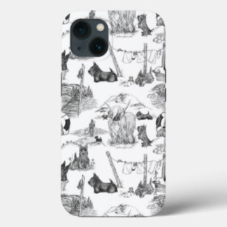 SCOTTISH Terrier Black Toile