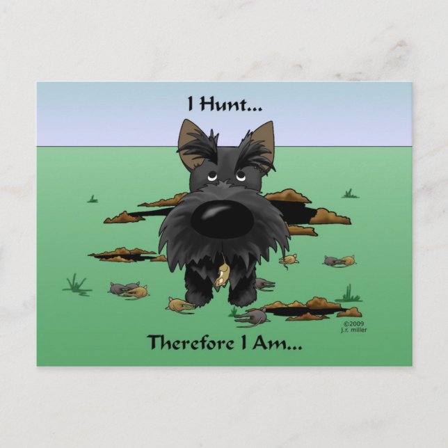 Scottish Terrier I Hunt... Cartão Postal (Frente)