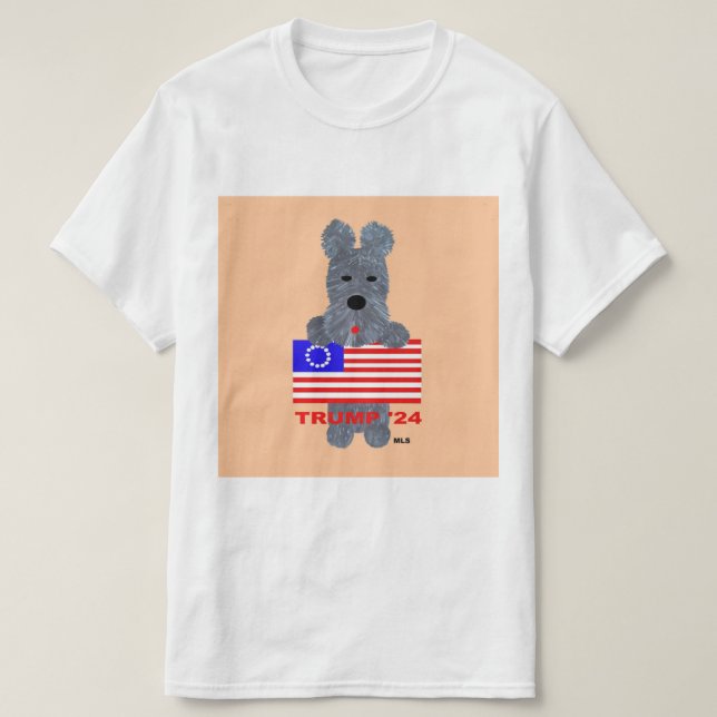 Scottish Terrier Trump 24 Camiseta (Frente do Design)