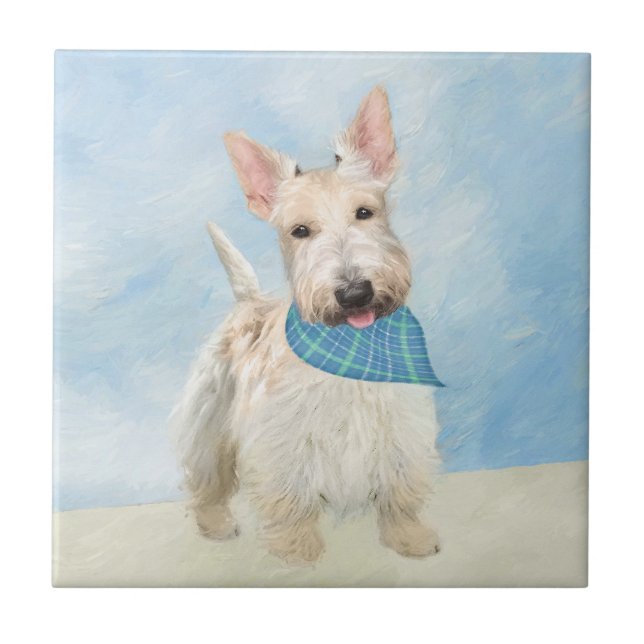 Scottish Terrier Wheaten Dog Painting (Frente)