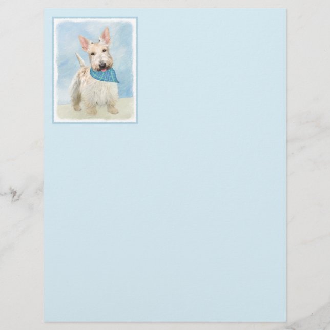 Scottish Terrier Wheaten Dog Painting (Frente)