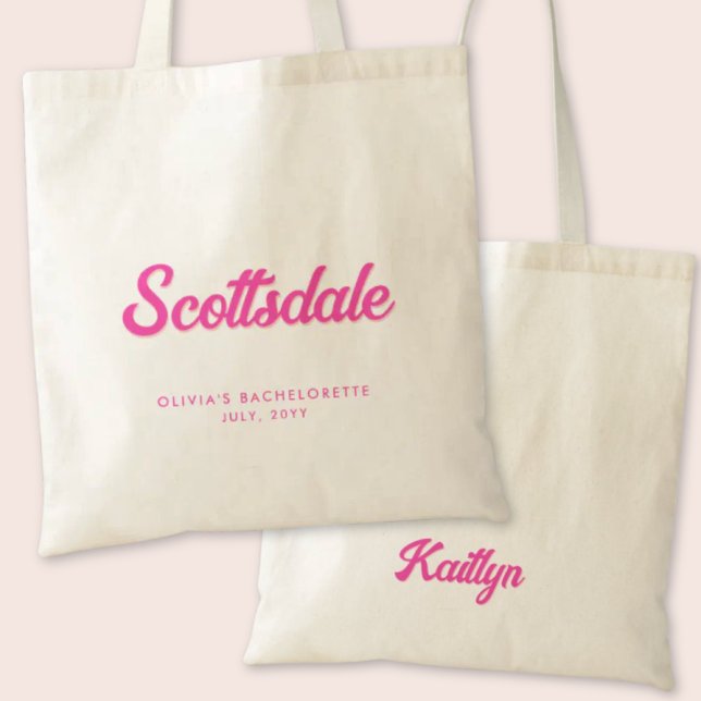 Scottsdale Festa de solteira Personalizado Bolsa (Scottsdale Bachelorette Party Tote Bag)