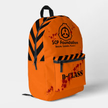 SCP seguro. Conter. Proteger mochila de classe D