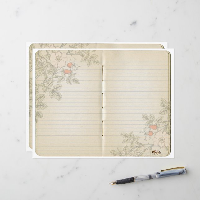 Scrapbook de abelhas Selvagem de Rosa de Página do (Frente/Verso In Situ)