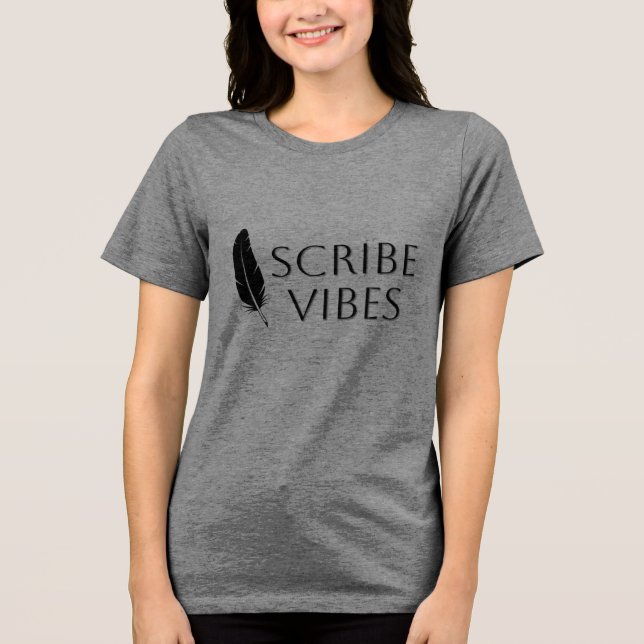 Scribe Vibes Feather Quill Author Writer Poet (Frente)