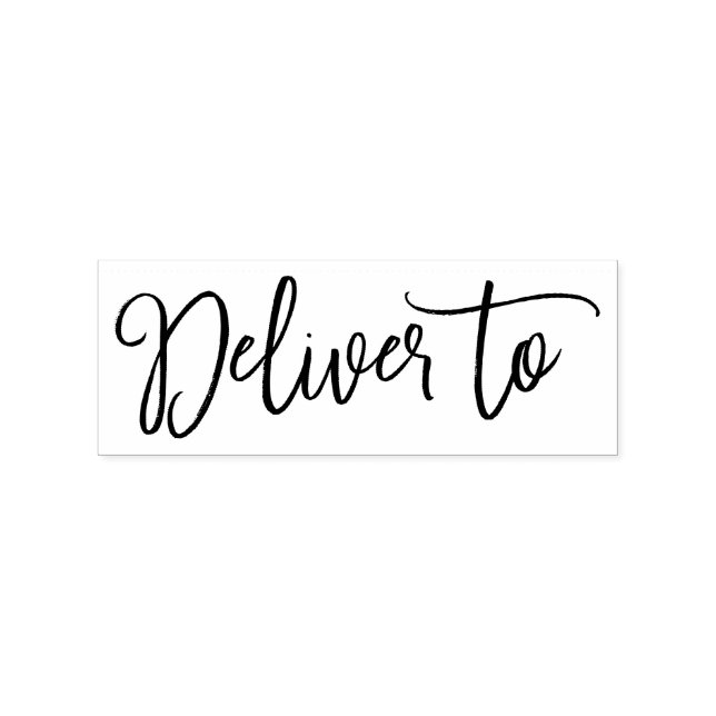 Script bonito Entregue Ao Carimbo De Borracha (Impressão)