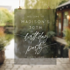 Script branco mínimo de boas-vindas do aniversário