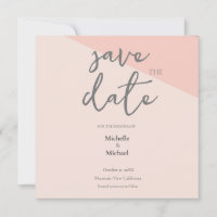 Script Calliographic Wedding Modern Save the Date