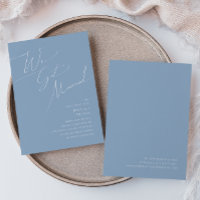 Script Caprichoso | Anúncio de Casamento Azul Simp