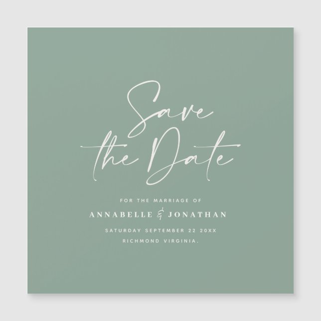 Script casual sage green typografia nativa (Frente)