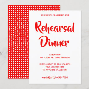 Script Casual Vermelho   Convite para Janto de ens