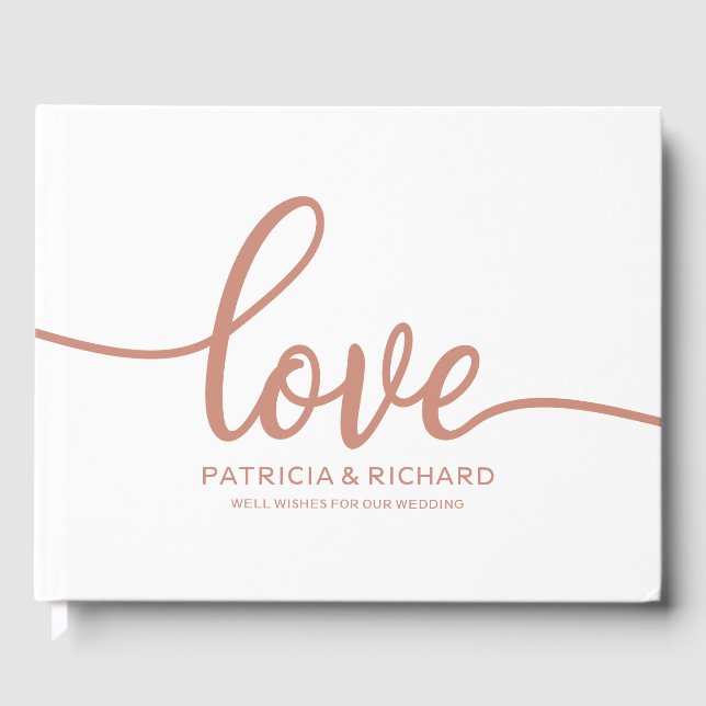 Script Chic Dourado Rosa do Livro de Convidado de  (Frente)