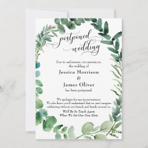 Script com Cartão de Casamento Adiado Eucalyptus W