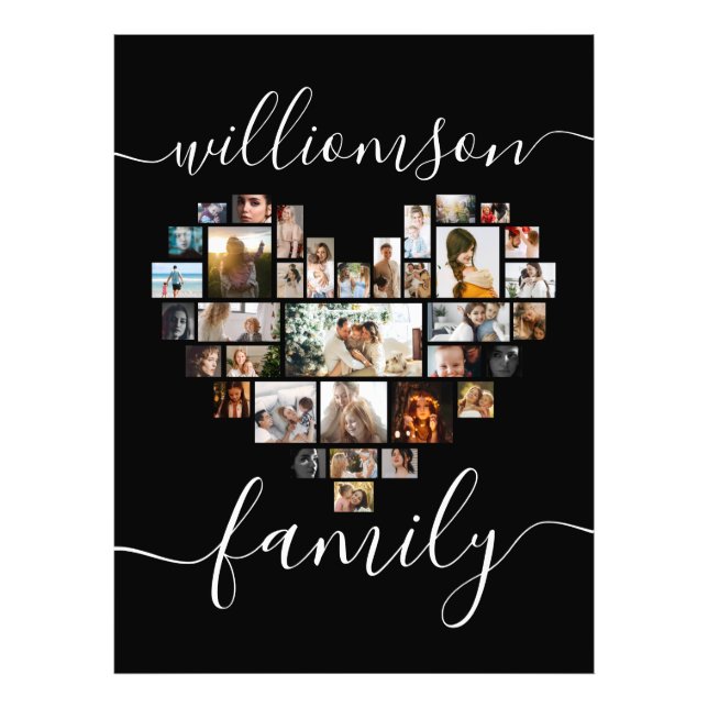 Script da Família de Colagem de Fotos em Forma de  (Frente)