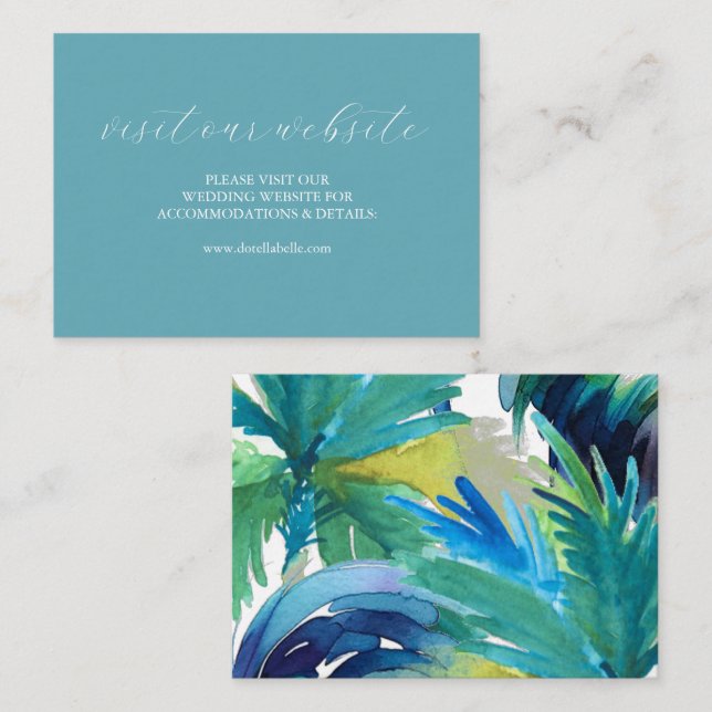 Script de Cartão de Inserção do Site de Casamento  (Frente/Verso)