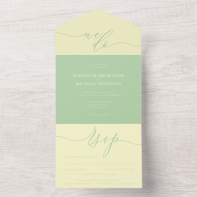 script de casamento simples Pistache Tudo Em Um (Interno)