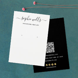 Script de código QR branco preto com mancal de exi