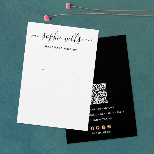 Script de código QR branco preto com mancal de exi (Criador carregado)