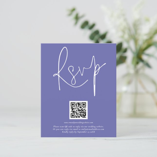Script de Código QR de Orçamento Casamento RSVP Az (Em pé/Frente)