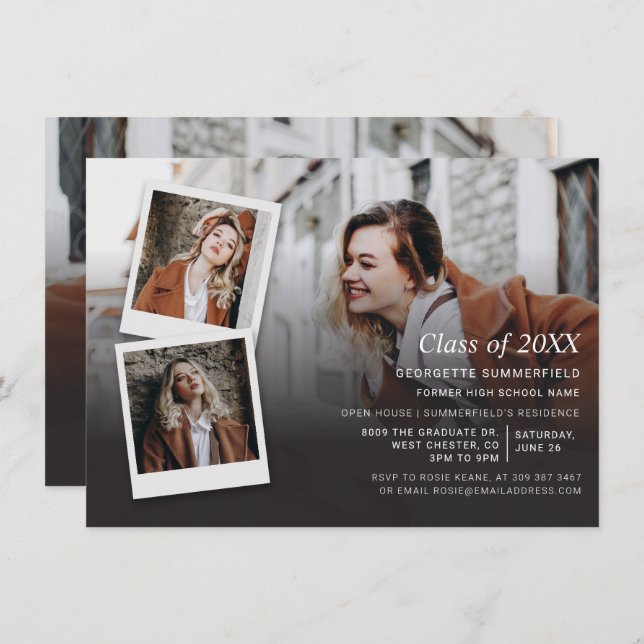 Script de Colagem de Fotos de Convite de festa de  (Frente/Verso)