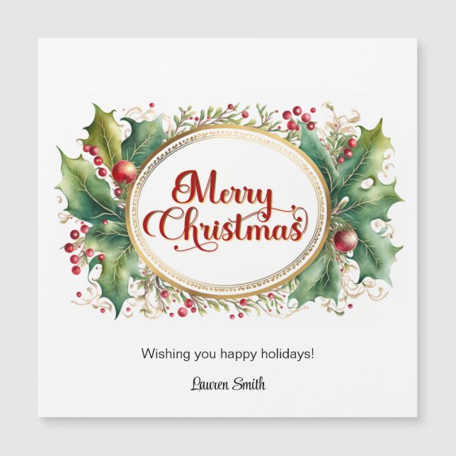 Script de Feliz Natal Personalizado em Quadro Flor (Frente)