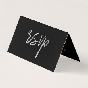 Script de Foil do Modern Silver com Cartão RSVP de