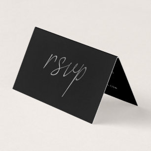 Script de Foil do Modern Silver com Cartão RSVP de