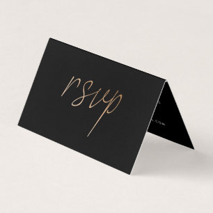 Script de Foil Gold Moderno com Cartão RSVP de Fot