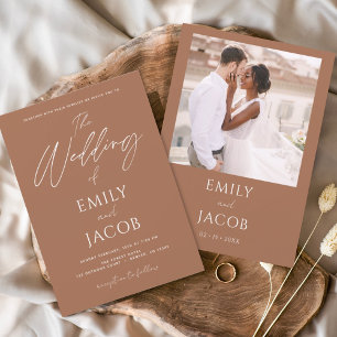 Script de Foto Terracotta de Casamento Simples de