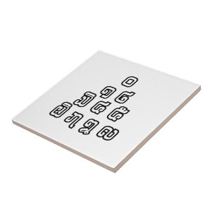 Script de Língua Laociana da Pirâmide de Números d