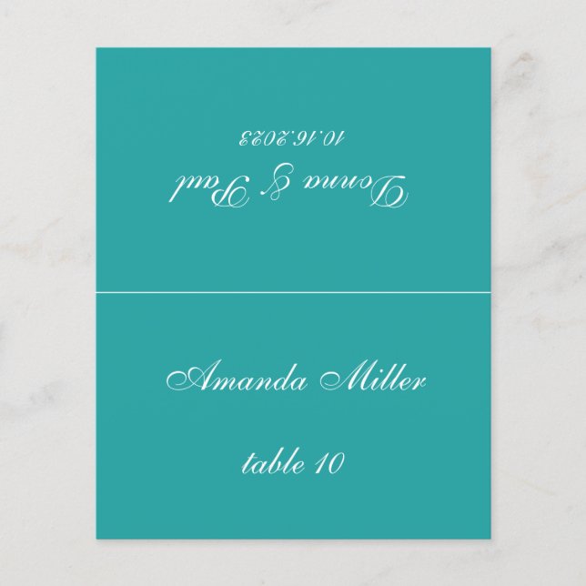 Script de Nome do Convidado Impresso para Casament (Frente)