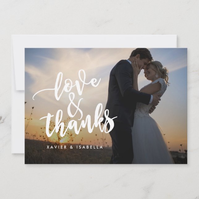 Script de Obrigados e Amor | Cartões de agradecime (Frente)