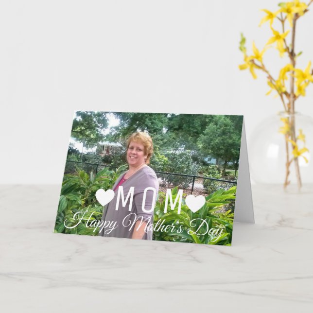 Script do Dia das Mães com Foto & Cartão de Coraçõ (Flor Amarela)