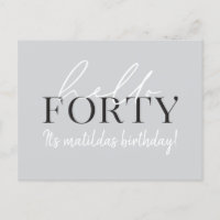 Script e convite para aniversário de 40 anos geomé