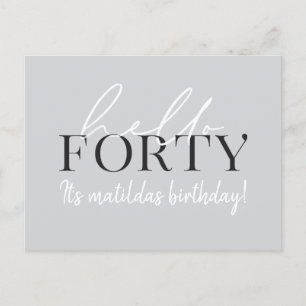 Script e convite para aniversário de 40 anos geomé