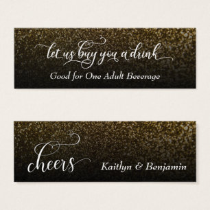 Script Elegante com Tíquetes de Bebida de Ombre D