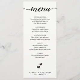 Script Elegante de Menu de Casamento Simples