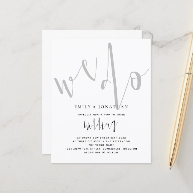 Script Elegante De Orçamento Nós Fazemos Convite D (Frente/Verso In Situ)