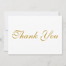 Script elegante de ouro escuro branco Obrigado Not