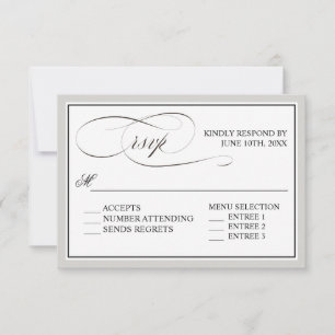 Script Elegante floresce RSVP com qualquer cor