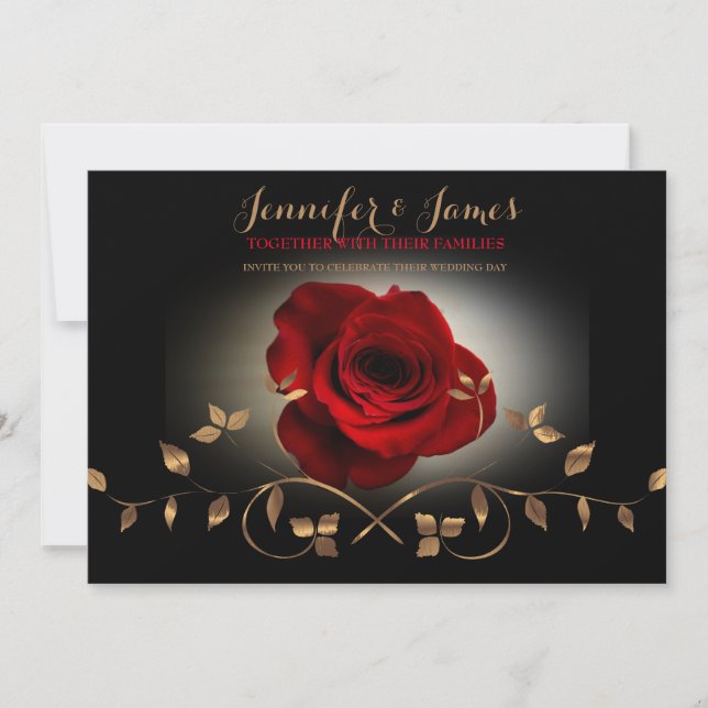 Script Elegante Simples | Convite para casamento m (Frente)