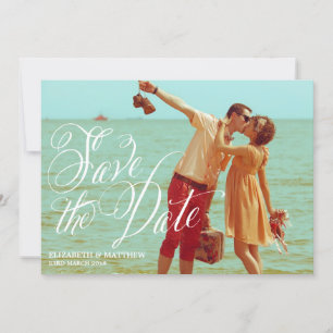 Script Fancy Anúncio de Save the Date com Foto