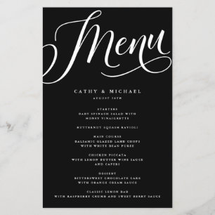 Script Flourish Moderno, Menu Black Paper