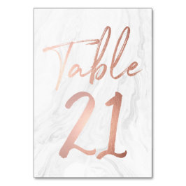 Script Marble e Rosa Dourado | Cartão de Número de