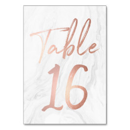 Script Marble e Rosa Dourado | Cartão de Número de