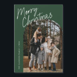 Script Merry Christmas Arch Photo Magnetic Card<br><div class="desc">Script Merry Christmas Arch Magnetic Card apresenta um roteiro divertido e moderno em uma foto arquivada,  juntamente com uma segunda foto no verso e na sala para sua mensagem.</div>