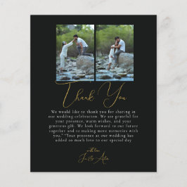 Script Minimalist Photo Collage Thank You Cards