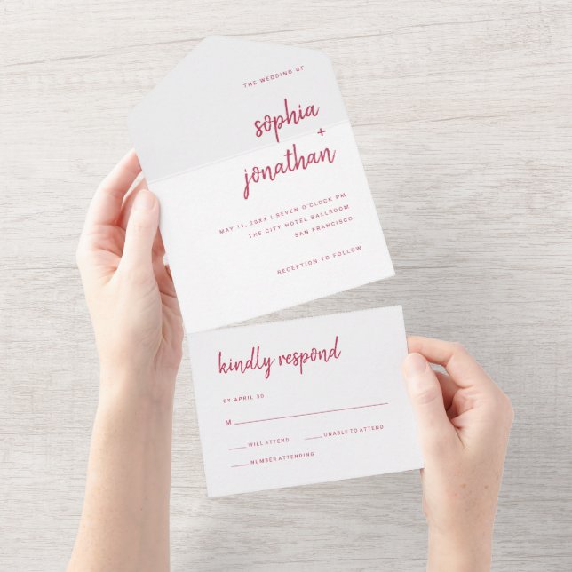 Script Minimalista Moderno | Casamento Vermelho Ma (Aba destacável)