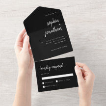 Script Minimalista Moderno Preto | Casamento